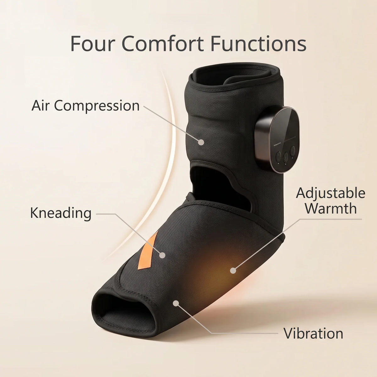 Foot & Ankle Massager Cordless Heated Air Compression Pair