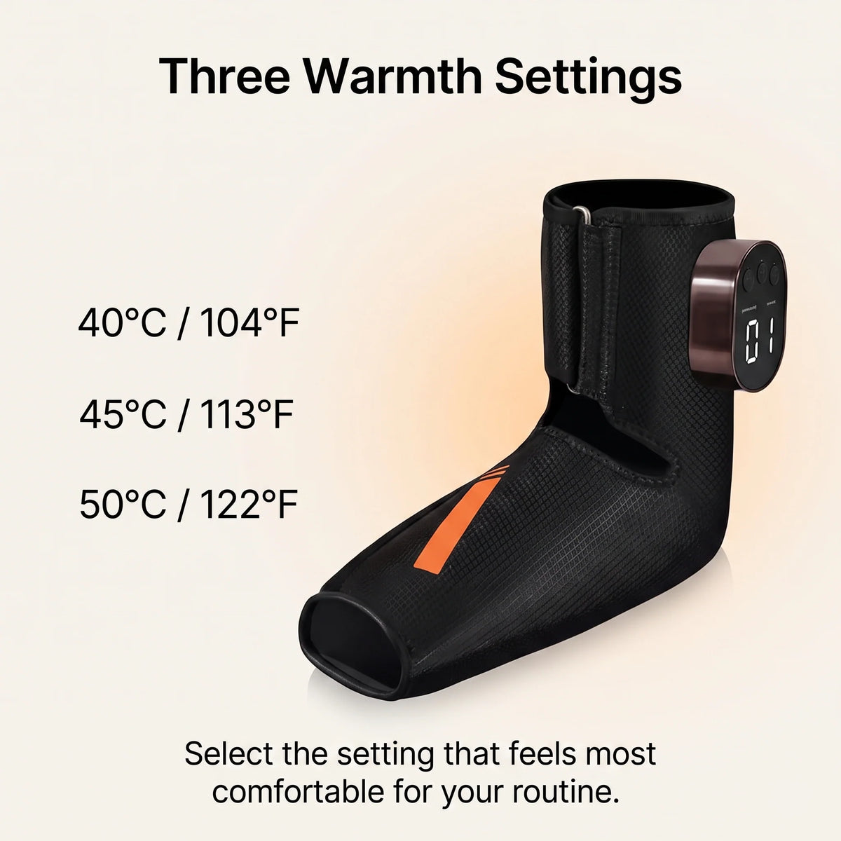 Foot & Ankle Massager Cordless Heated Air Compression Pair