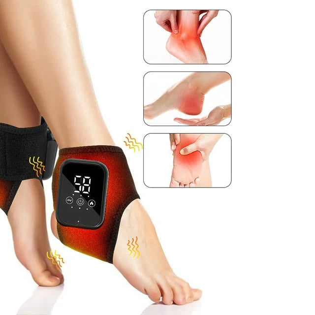 Foot & Ankle Massager Cordless Rechargeable Heat & Vibration