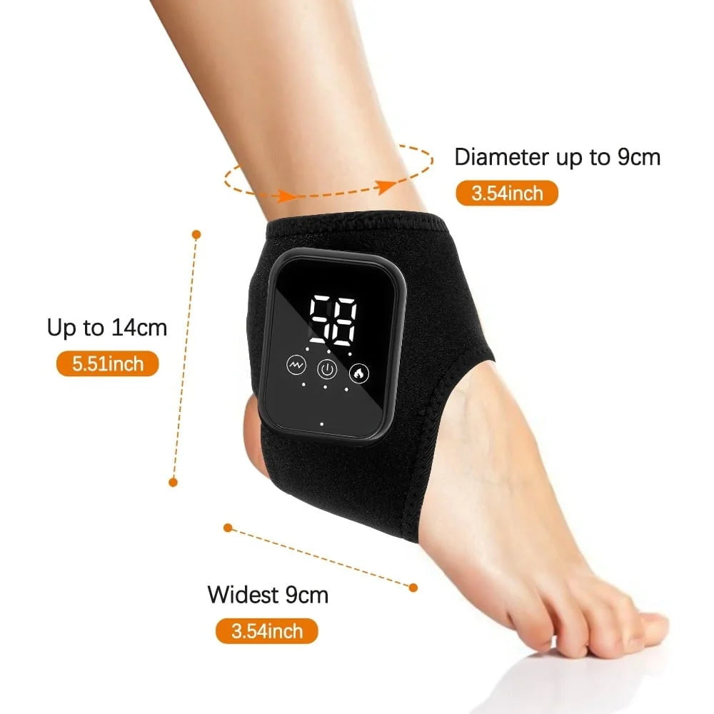 Foot & Ankle Massager Cordless Rechargeable Heat & Vibration