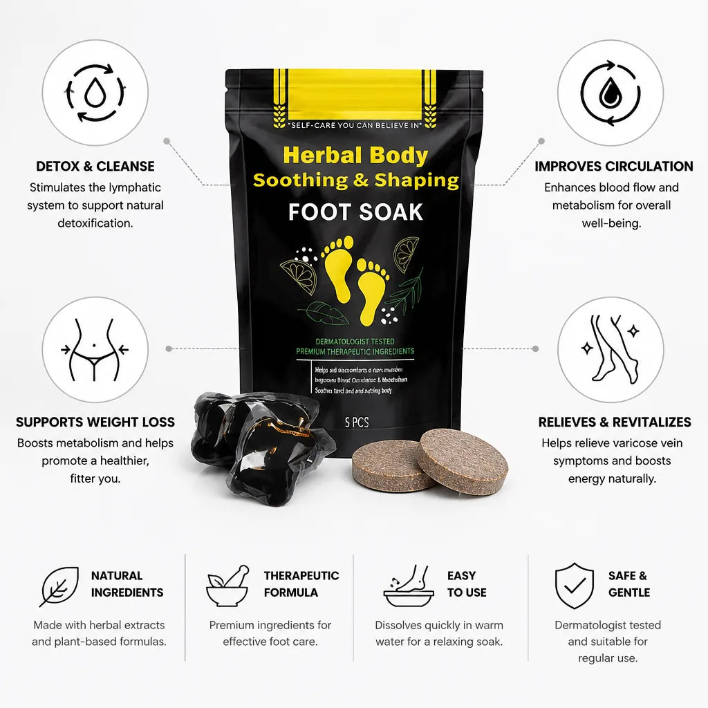 Foot Bath Tablets Detoxifying & Circulation-Boosting 5-Tablet Pack