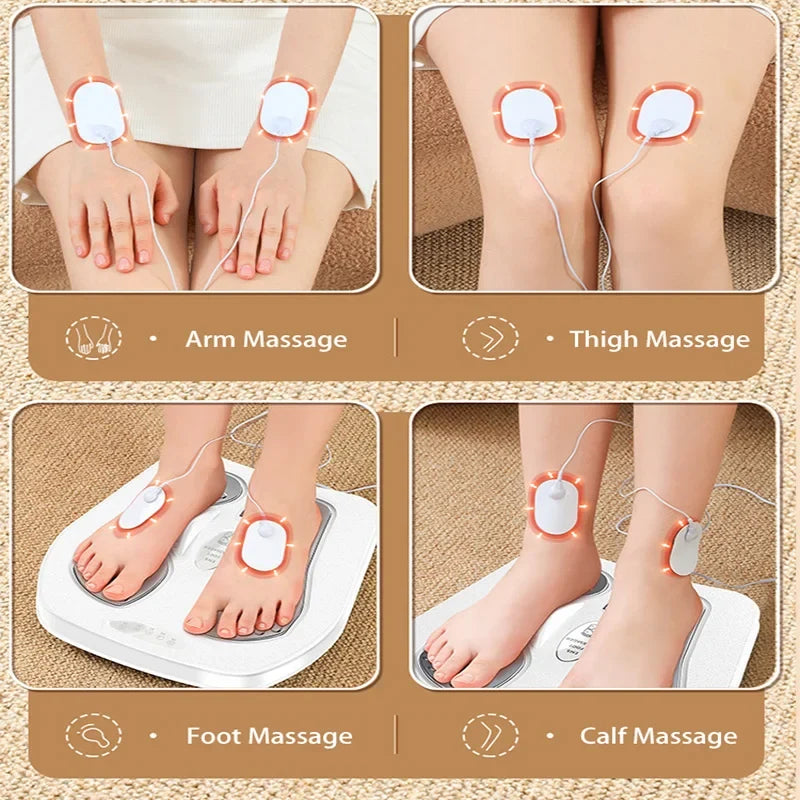 Foot & Body Massager EMS Heat Therapy Remote Control