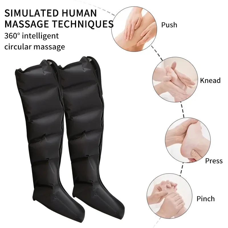Foot & Calf Massager 360 Degree Air Compression Remote