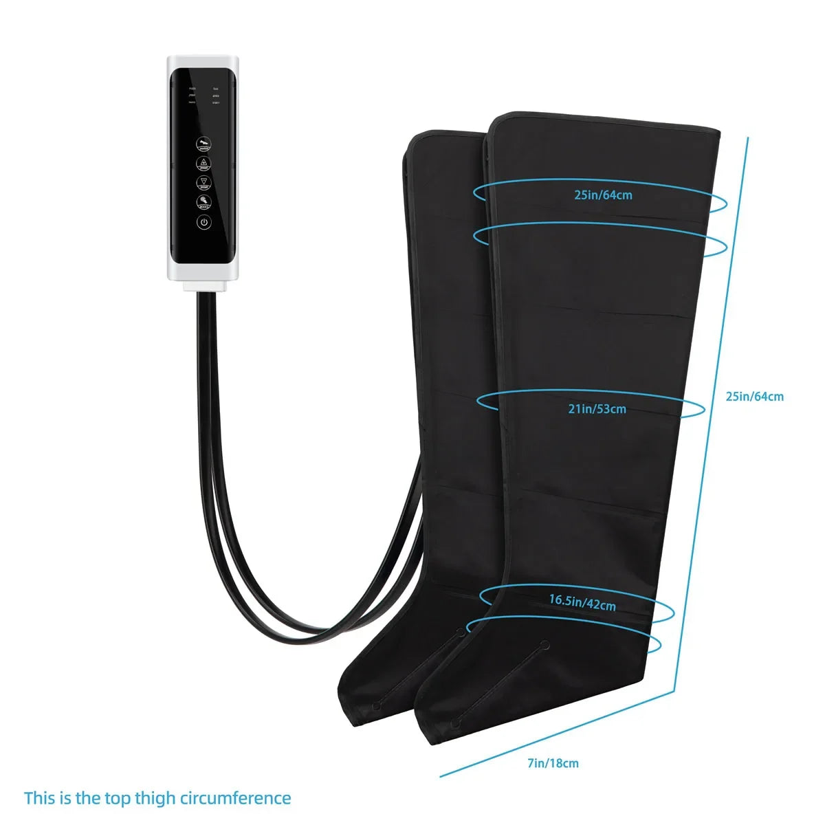 Foot & Calf Massager 360 Degree Air Compression Remote