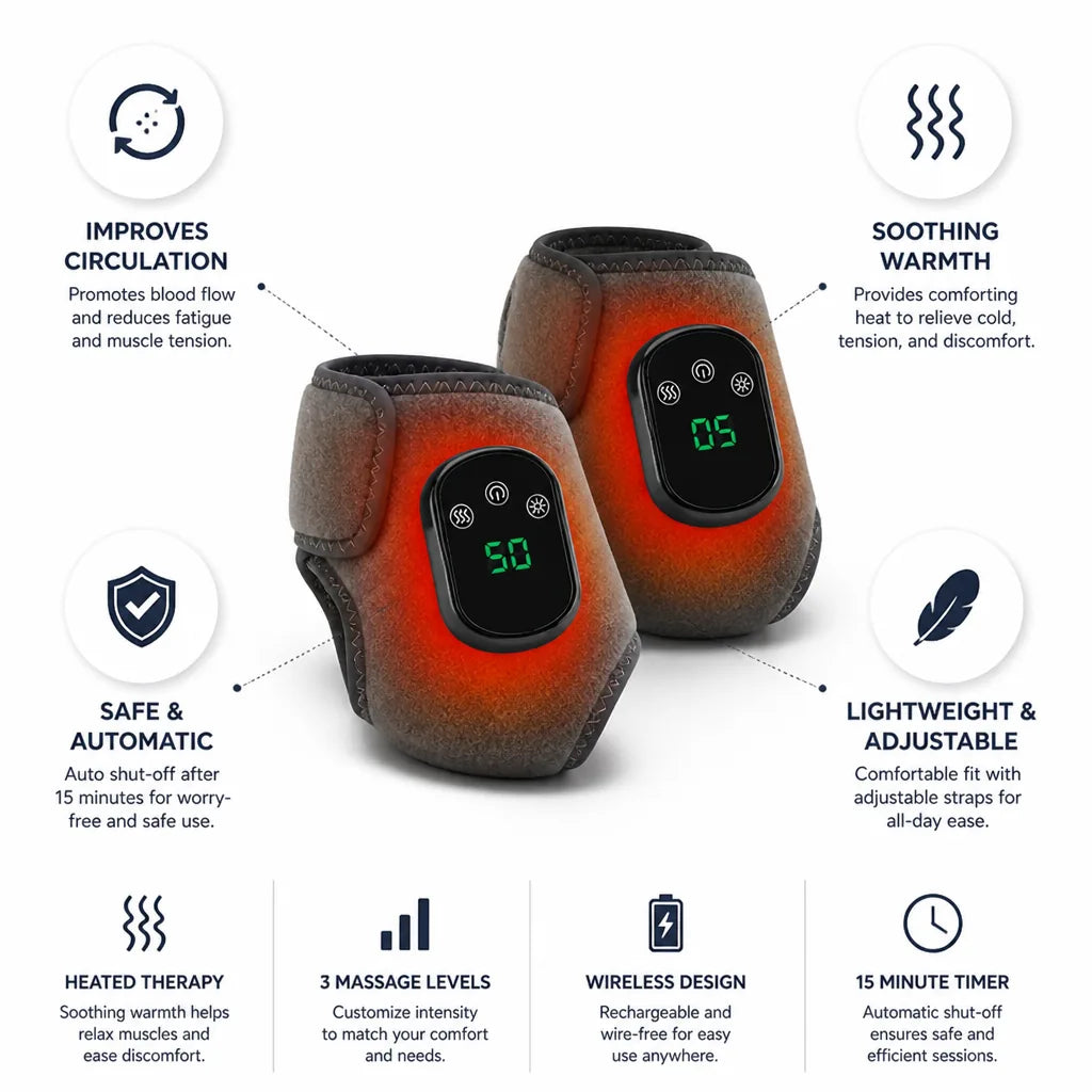 Foot & Calf Massager Wireless Heated Air Compression
