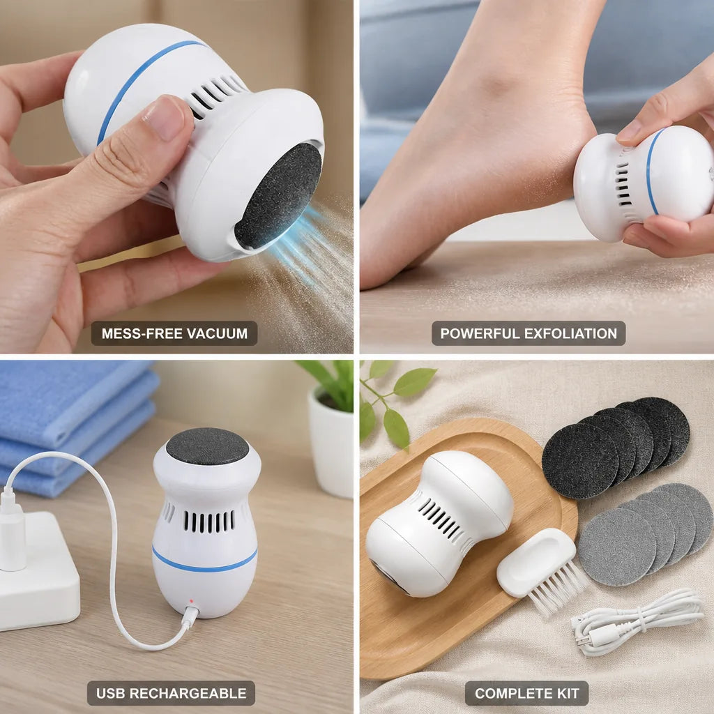 Foot Callus Remover Nano-Abrasion & Vacuum Suction USB Rechargeable