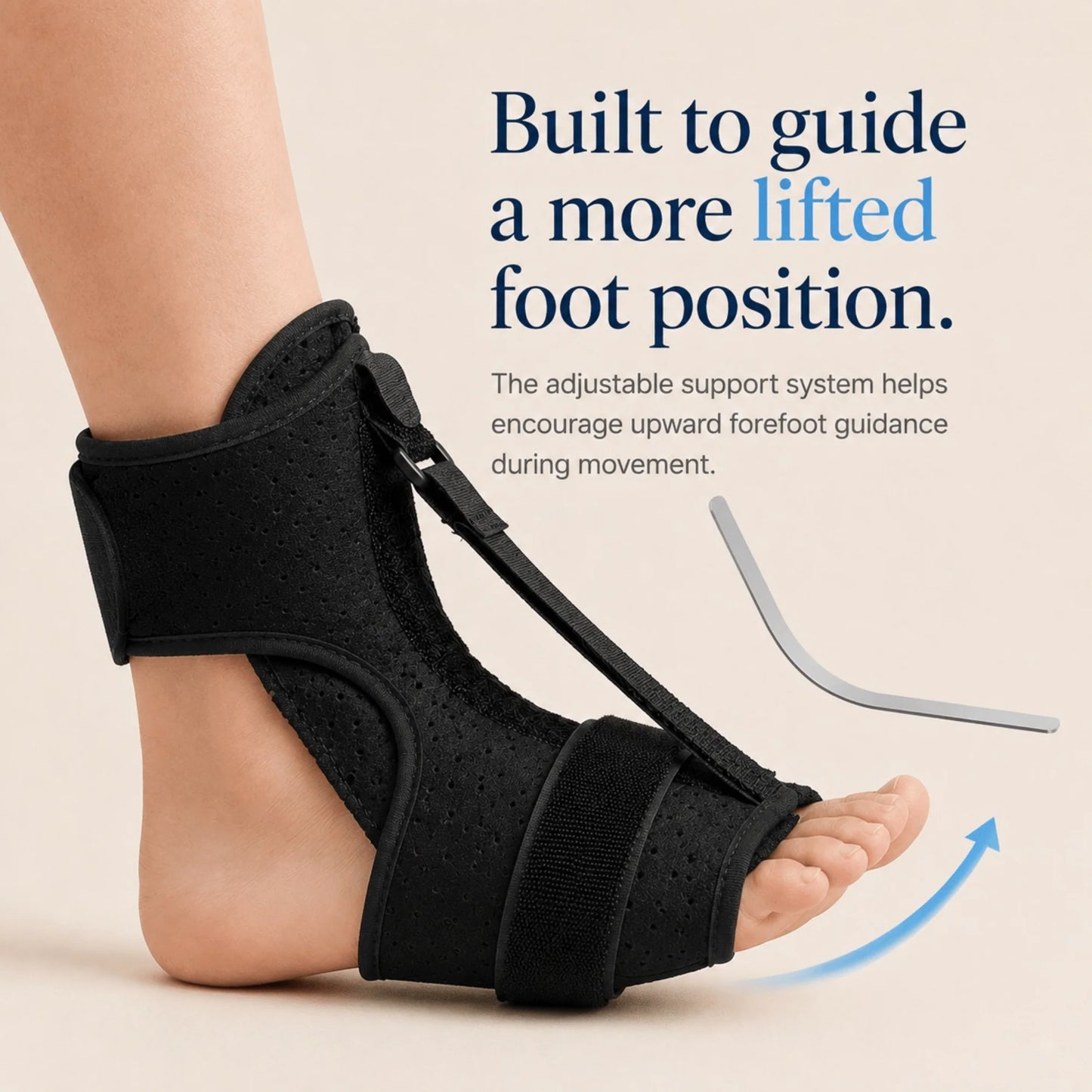 Foot Drop Brace Adjustable Dorsiflexion Strap & Soft Wraparound