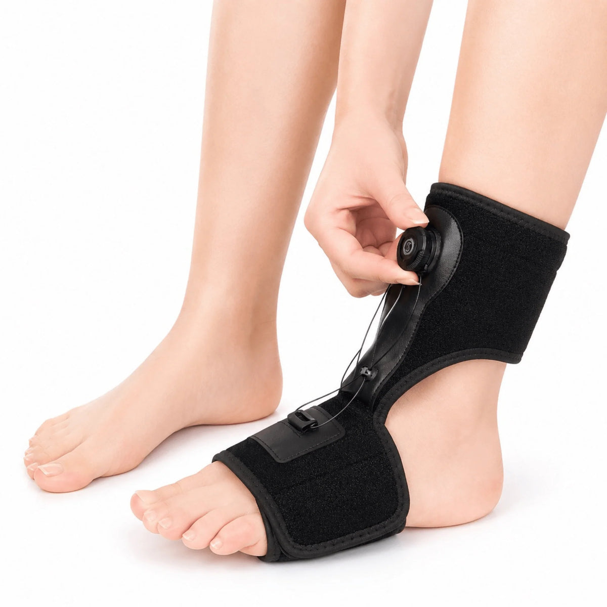 Foot Drop Brace Dial Tension Open Heel Silicone Grips