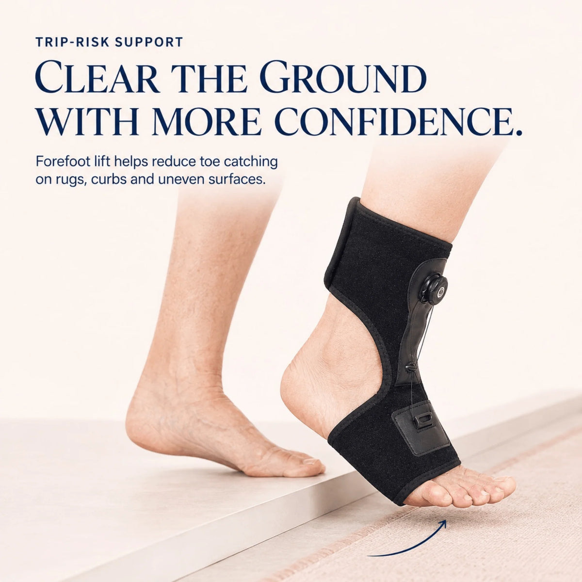 Foot Drop Brace Dial Tension Open Heel Silicone Grips