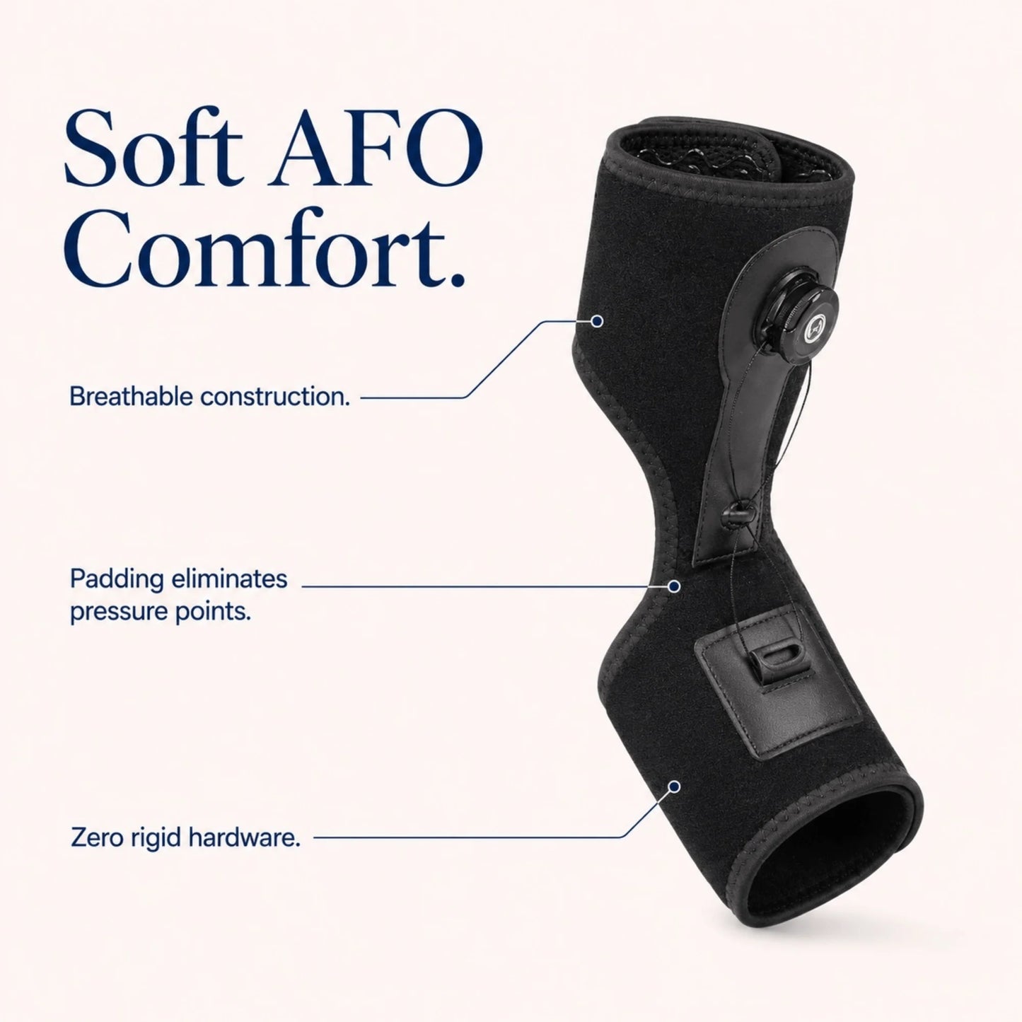 Foot Drop Brace Dial Tension Open Heel Silicone Grips