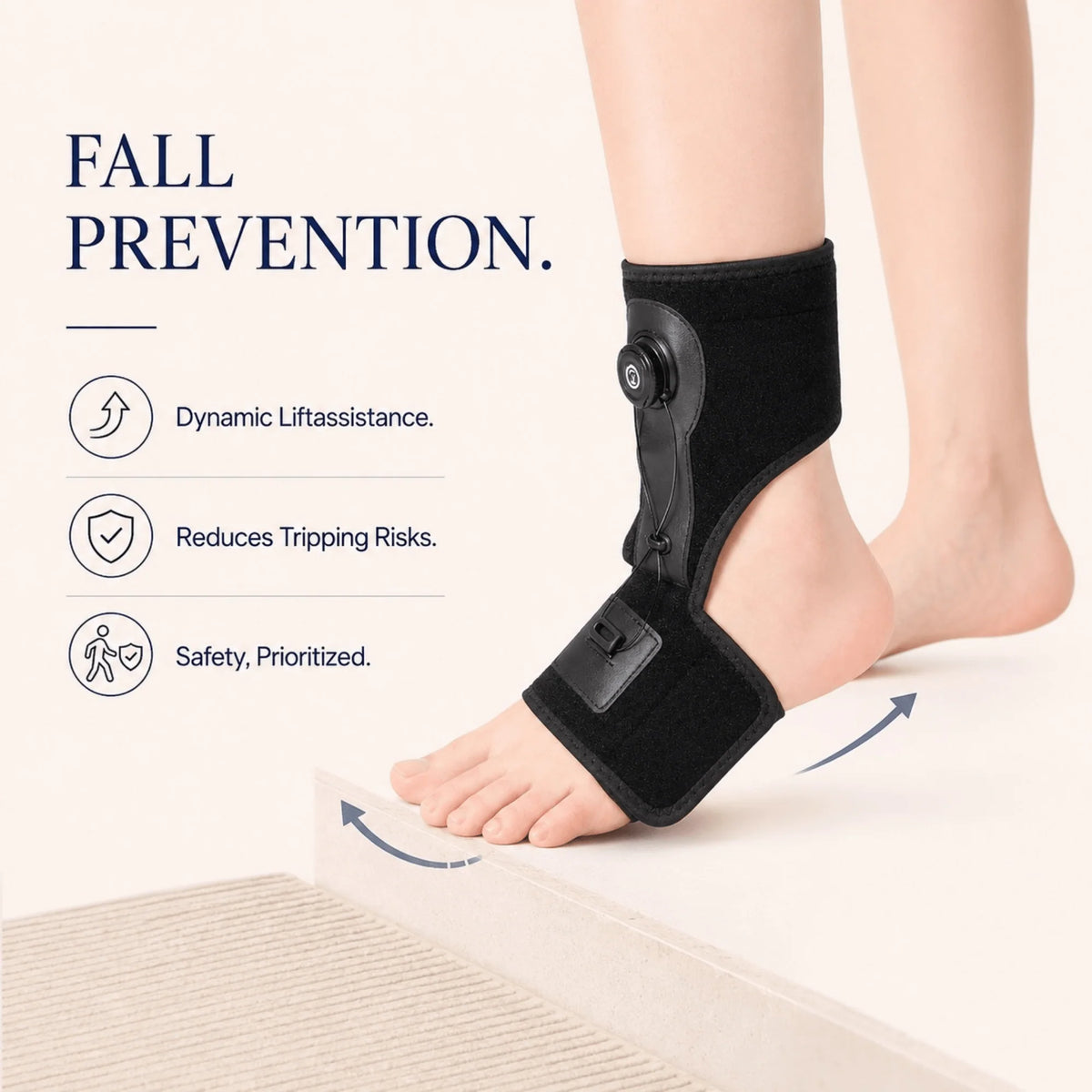 Foot Drop Brace Dial Tension Open Heel Silicone Grips