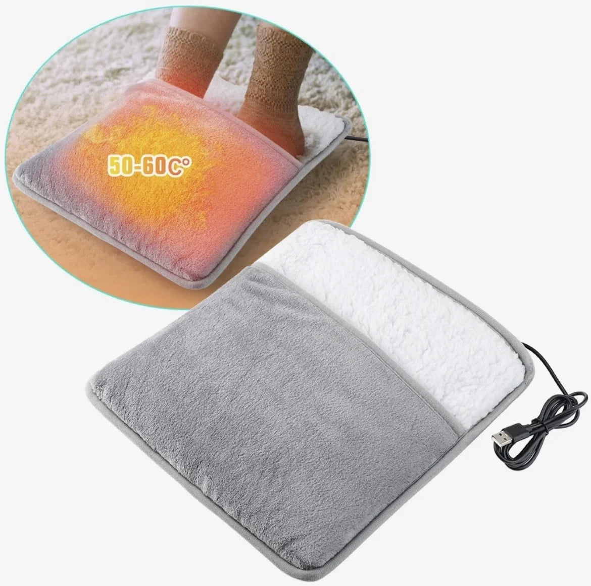 Foot Heating Pad Electric Plug-In Steady Warmth
