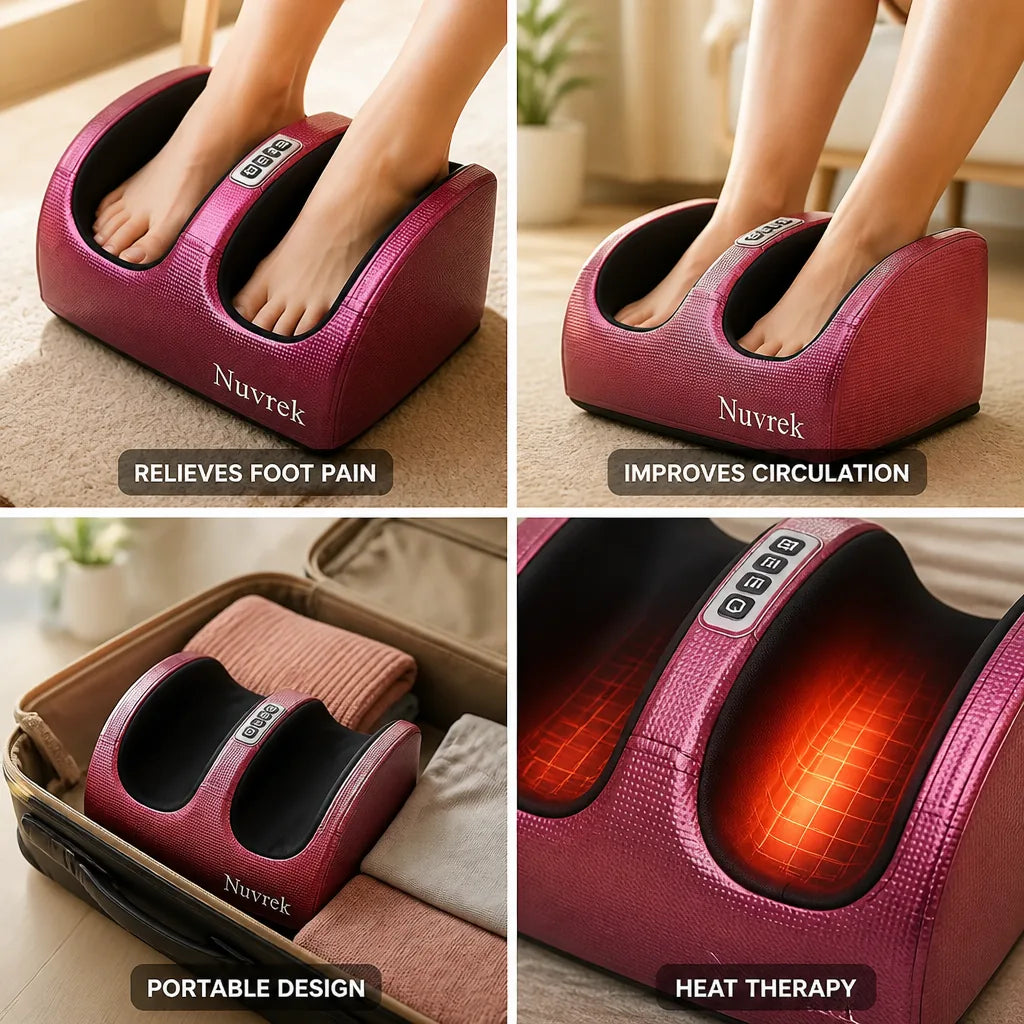 Foot & Leg Massager Cordless Deep Kneading Heat Therapy