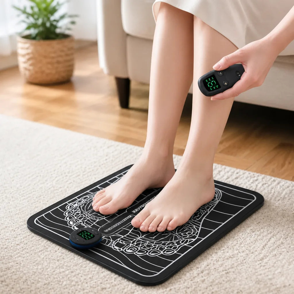 Foot Massager EMS Adjustable Intensity Silicone Pad