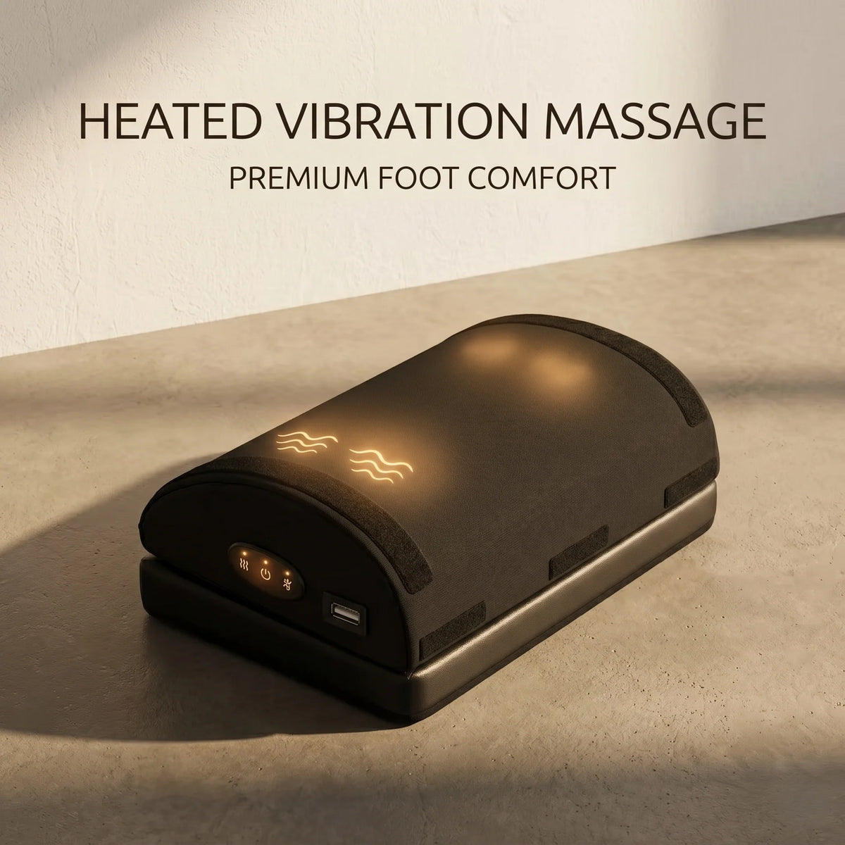 Foot Massager Heated Memory Foam Vibration
