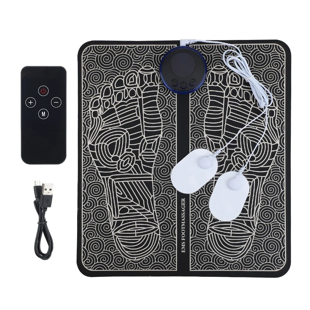Foot Massager Mat EMS 8 Modes USB-C Rechargeable
