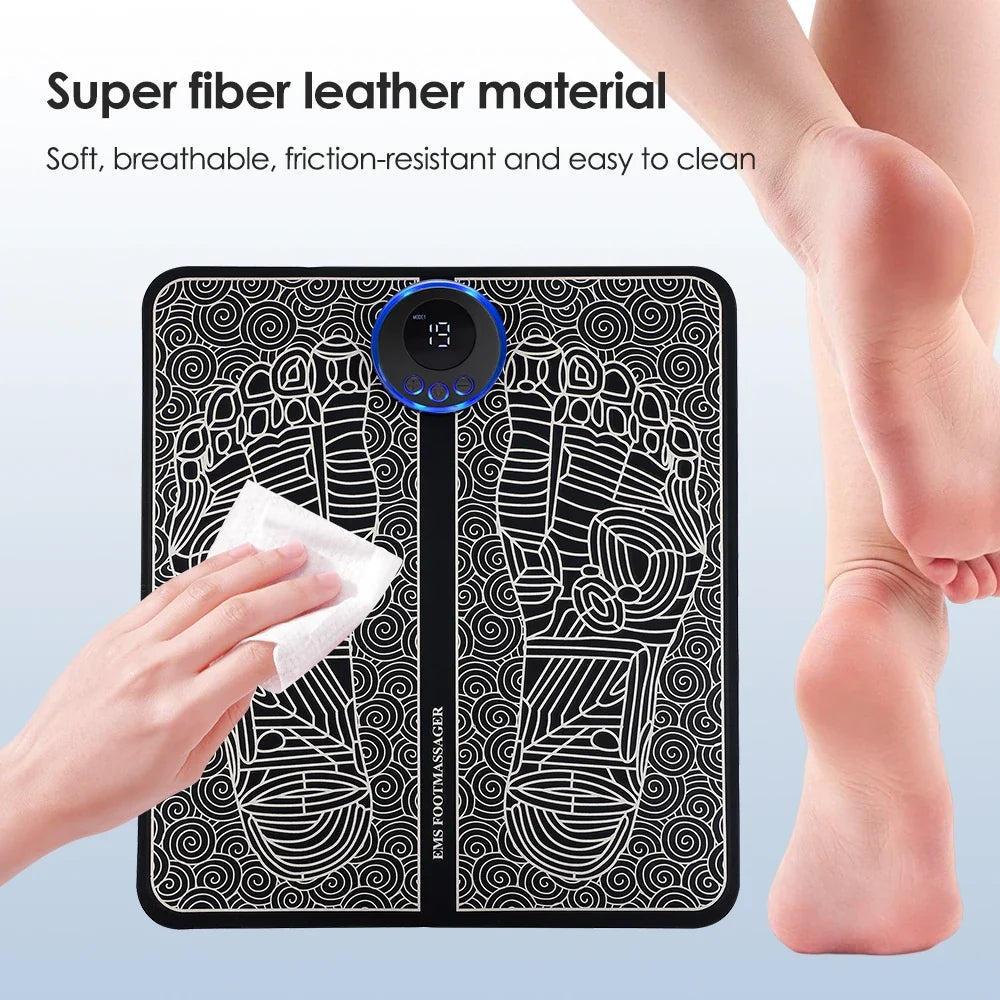 Foot Massager Mat EMS 8 Modes USB-C Rechargeable