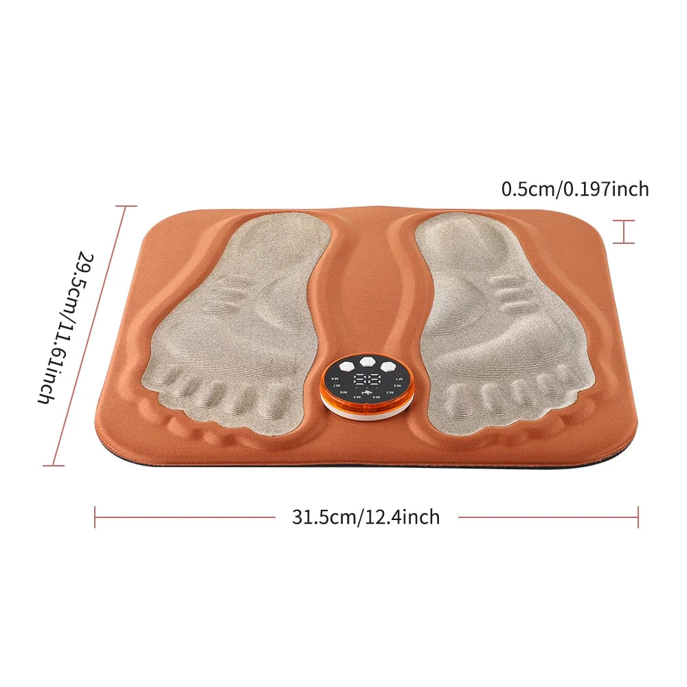 Foot Massager Mat EMS Pulse Wireless Remote & Rechargeable