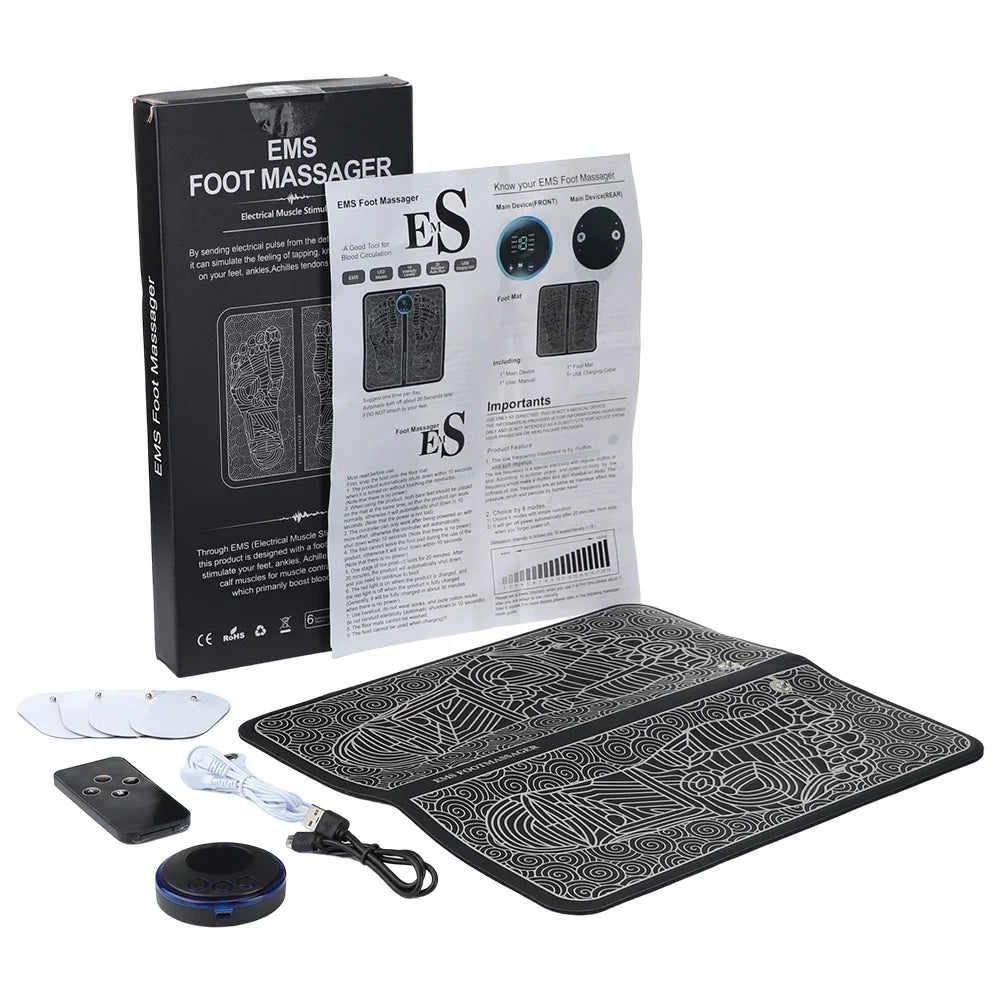 Foot Massager Mat EMS & TENS USB Rechargeable