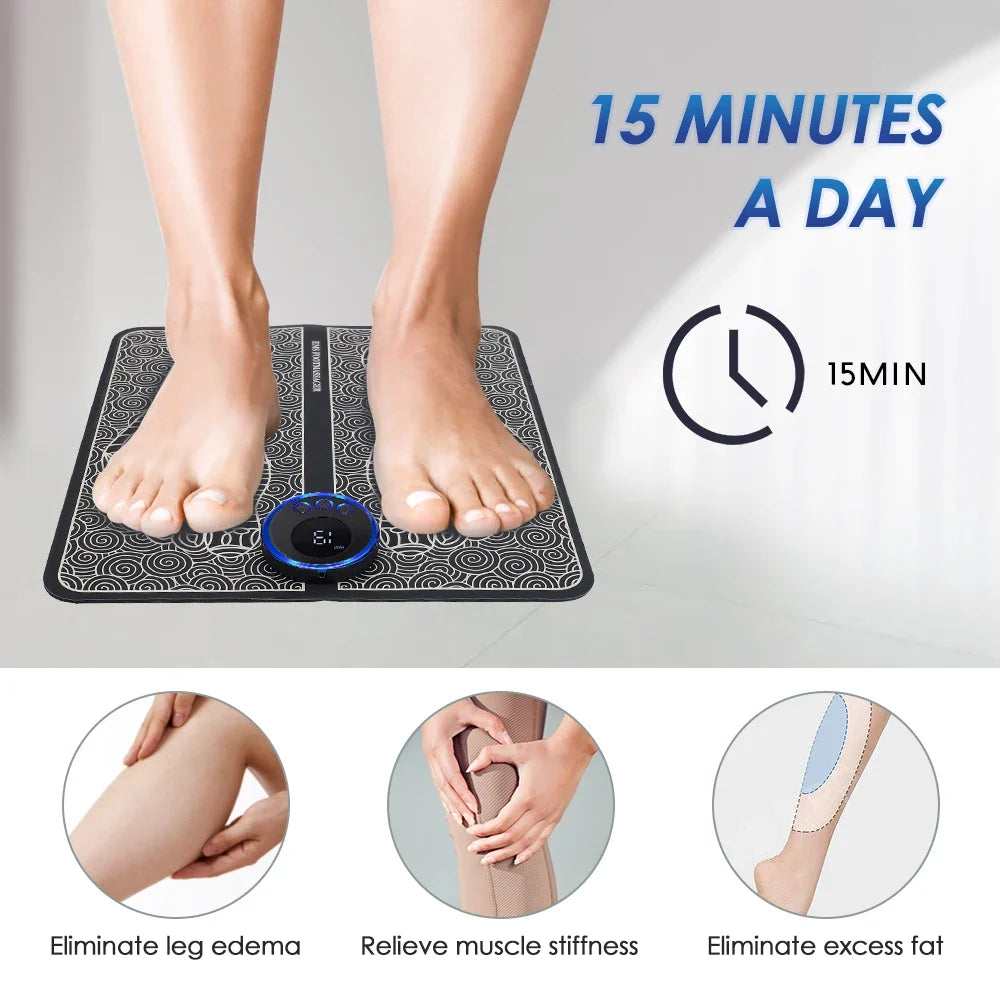 Foot Massager Mat EMS & TENS USB Rechargeable