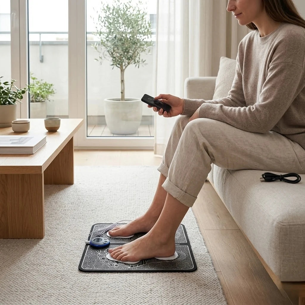 Foot Massager Mat Heated & Textured Adjustable Modes