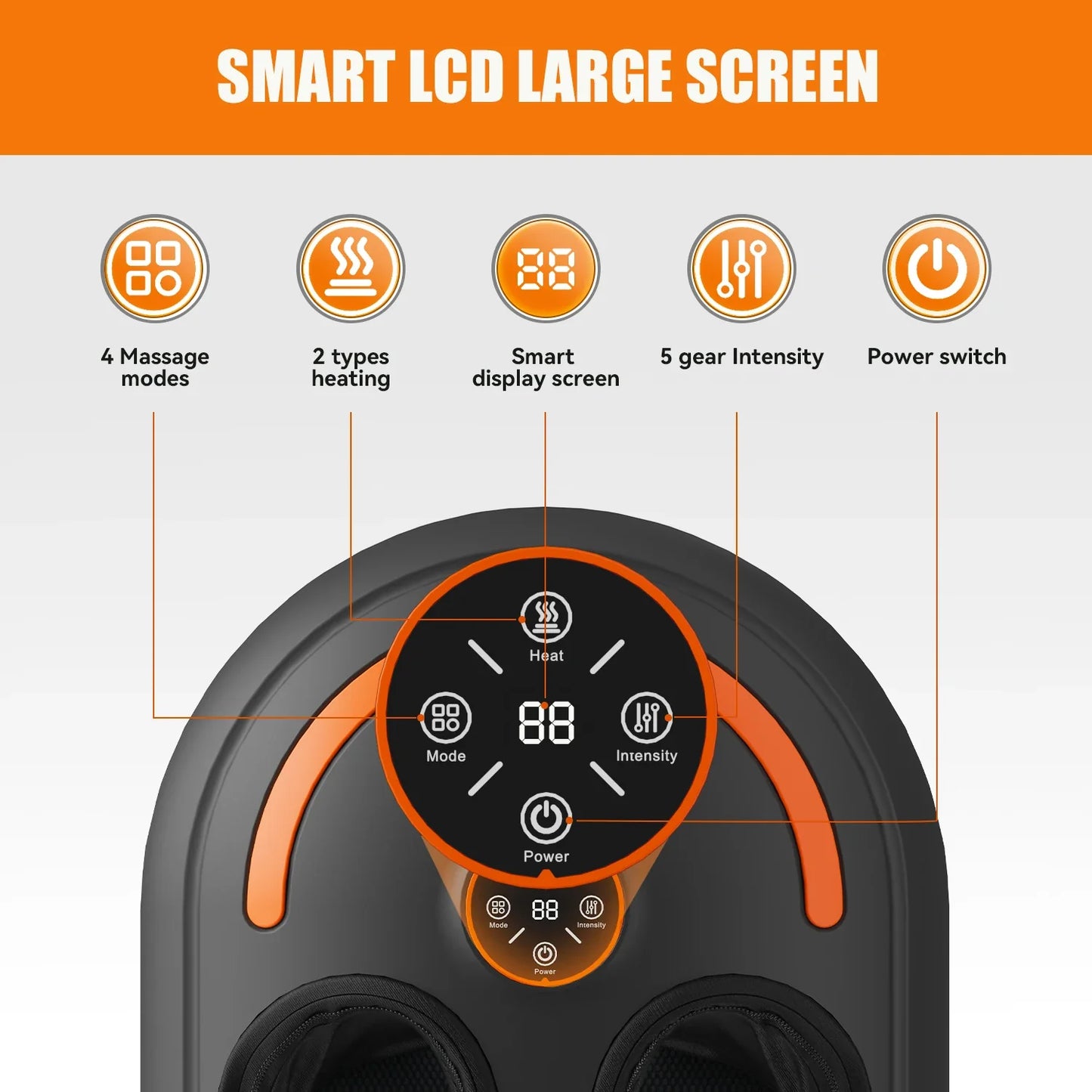 Foot Massager Shiatsu & Air Compression Infrared Heat
