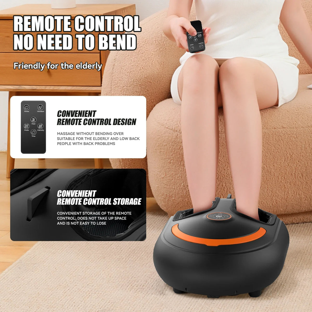 Foot Massager Shiatsu & Air Compression Infrared Heat