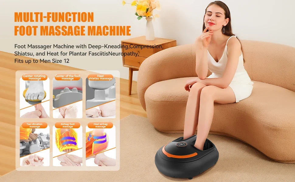 Foot Massager Shiatsu & Air Compression Infrared Heat