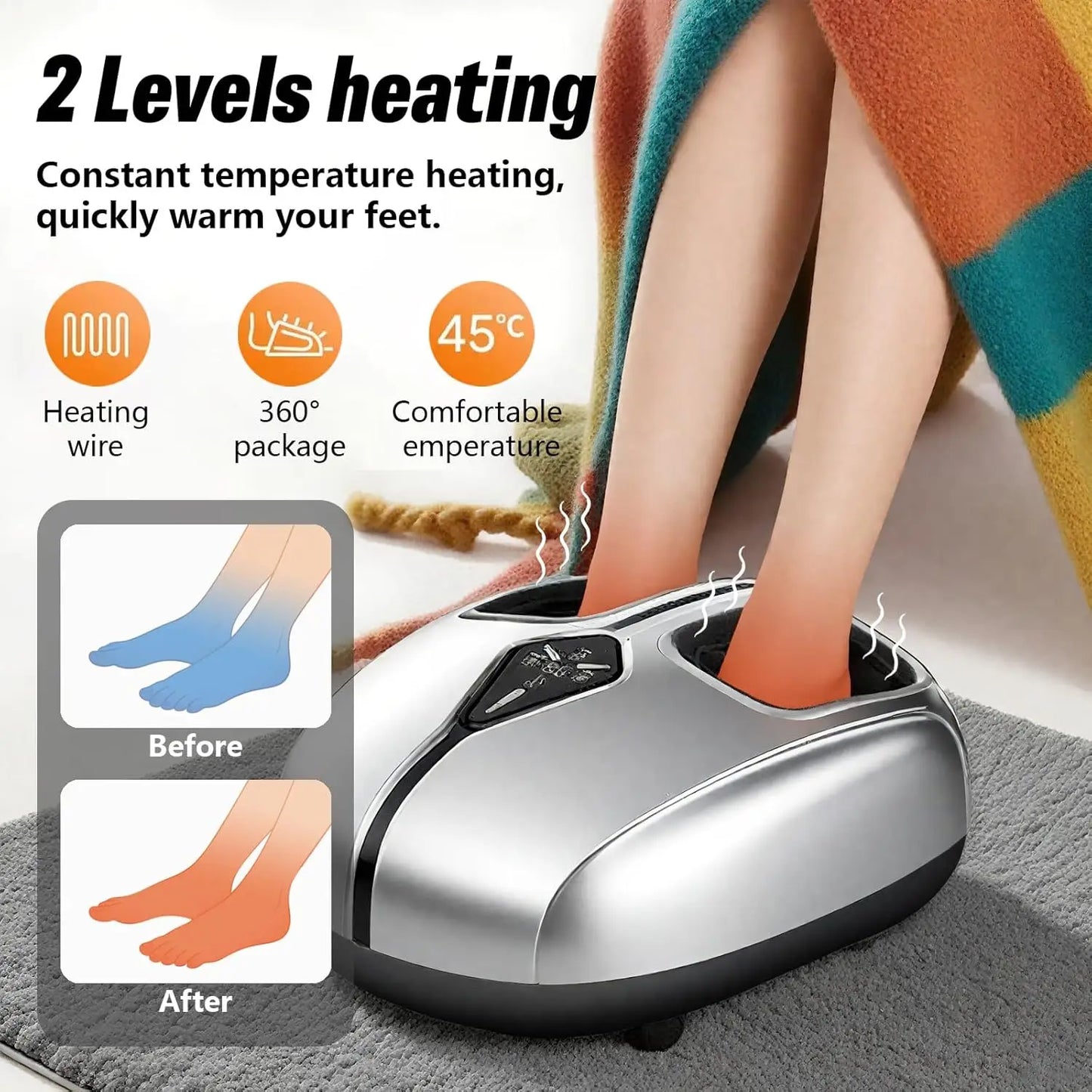 Foot Massager Shiatsu Deep Kneading & Air Compression