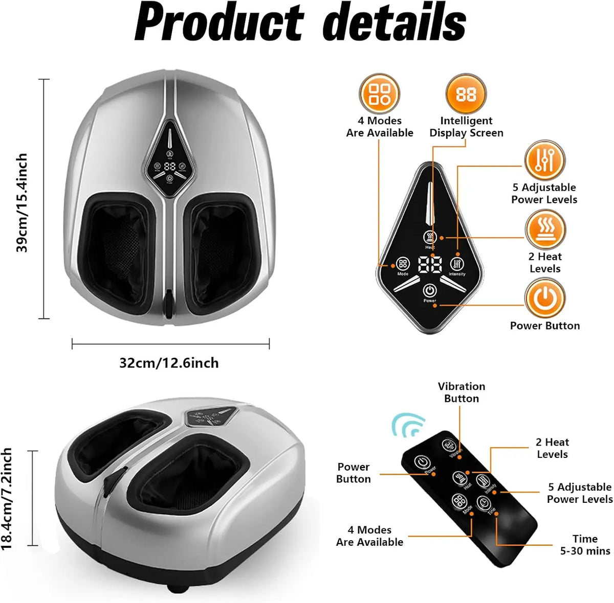 Foot Massager Shiatsu Deep Kneading & Air Compression