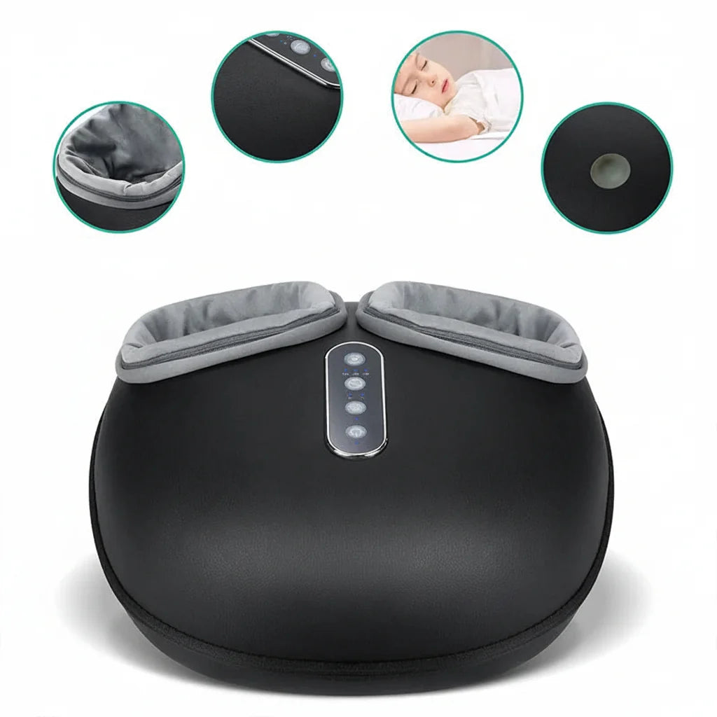 Foot Massager Shiatsu Deep-Kneading & Heat 15-Min Auto Timer