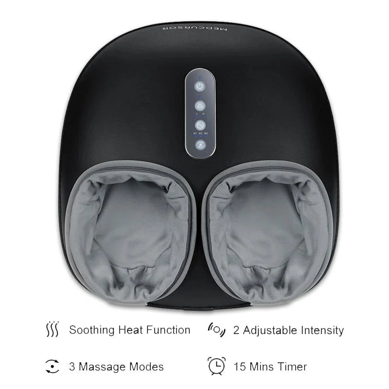 Foot Massager Shiatsu Deep-Kneading & Heat 15-Min Auto Timer