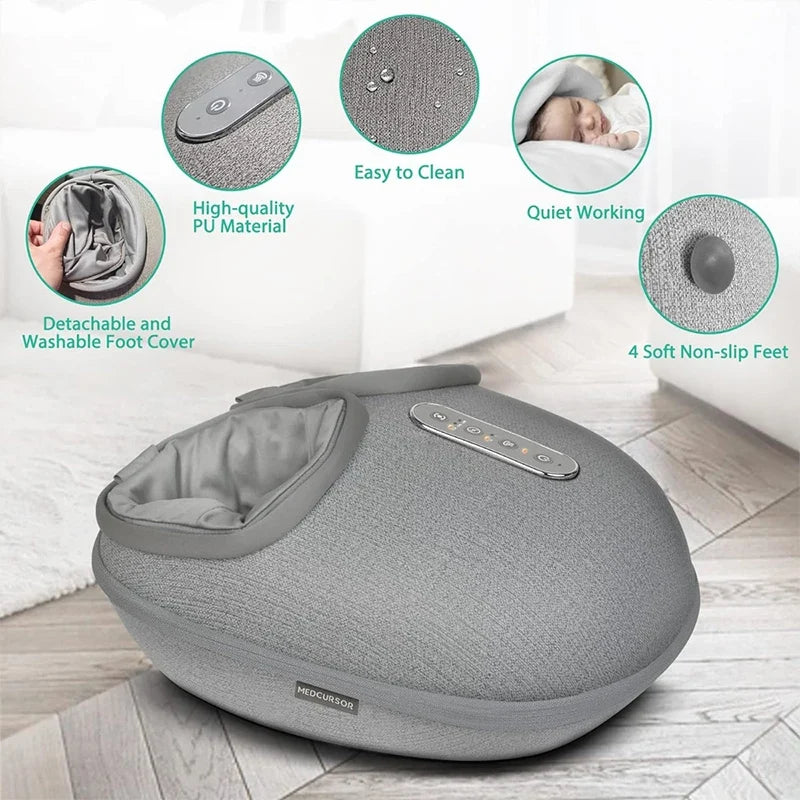 Foot Massager Shiatsu Deep-Kneading & Heat 15-Min Auto Timer