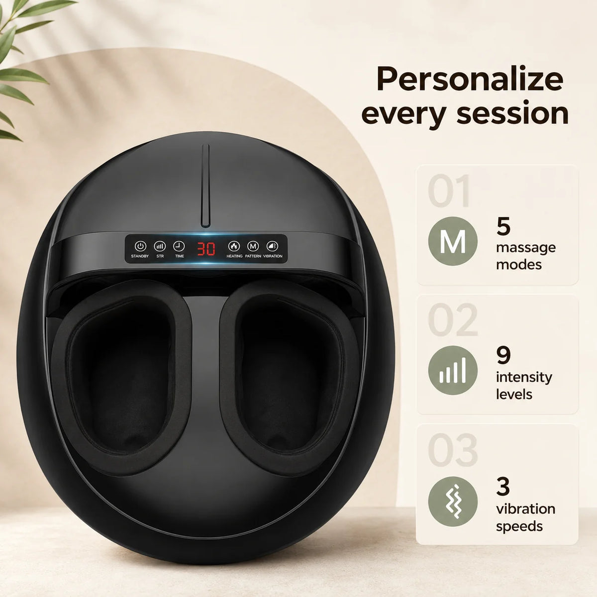 Foot Massager Shiatsu Deep-Kneading Heat & Remote Control