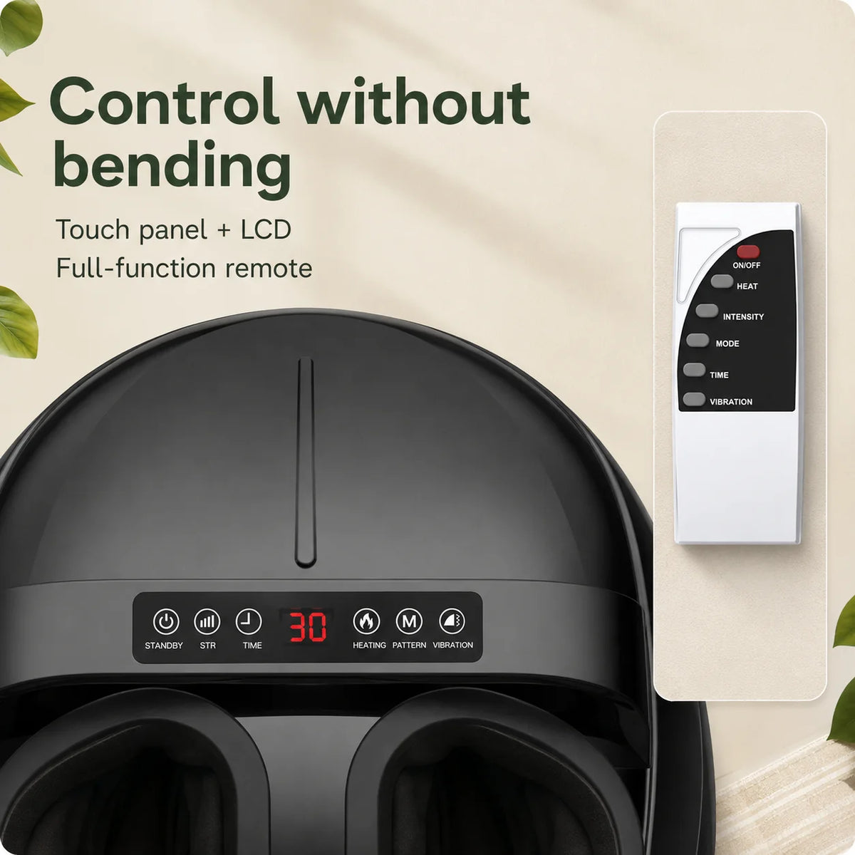 Foot Massager Shiatsu Deep-Kneading Heat & Remote Control