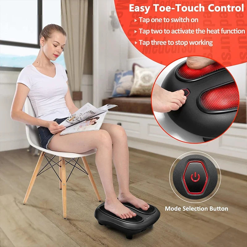 Foot Massager Shiatsu Deep-Kneading & Infrared Heat