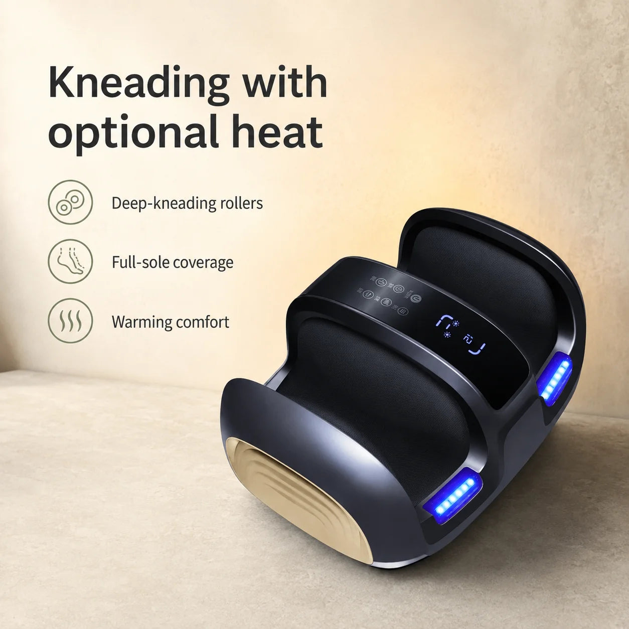 Foot Massager Shiatsu Heated Remote & Touch Controls