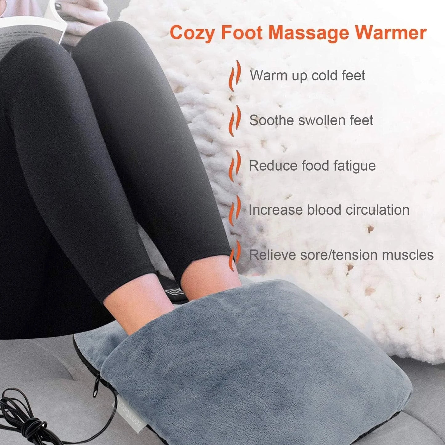Foot Massager Shiatsu Vibration & Heat USB Powered
