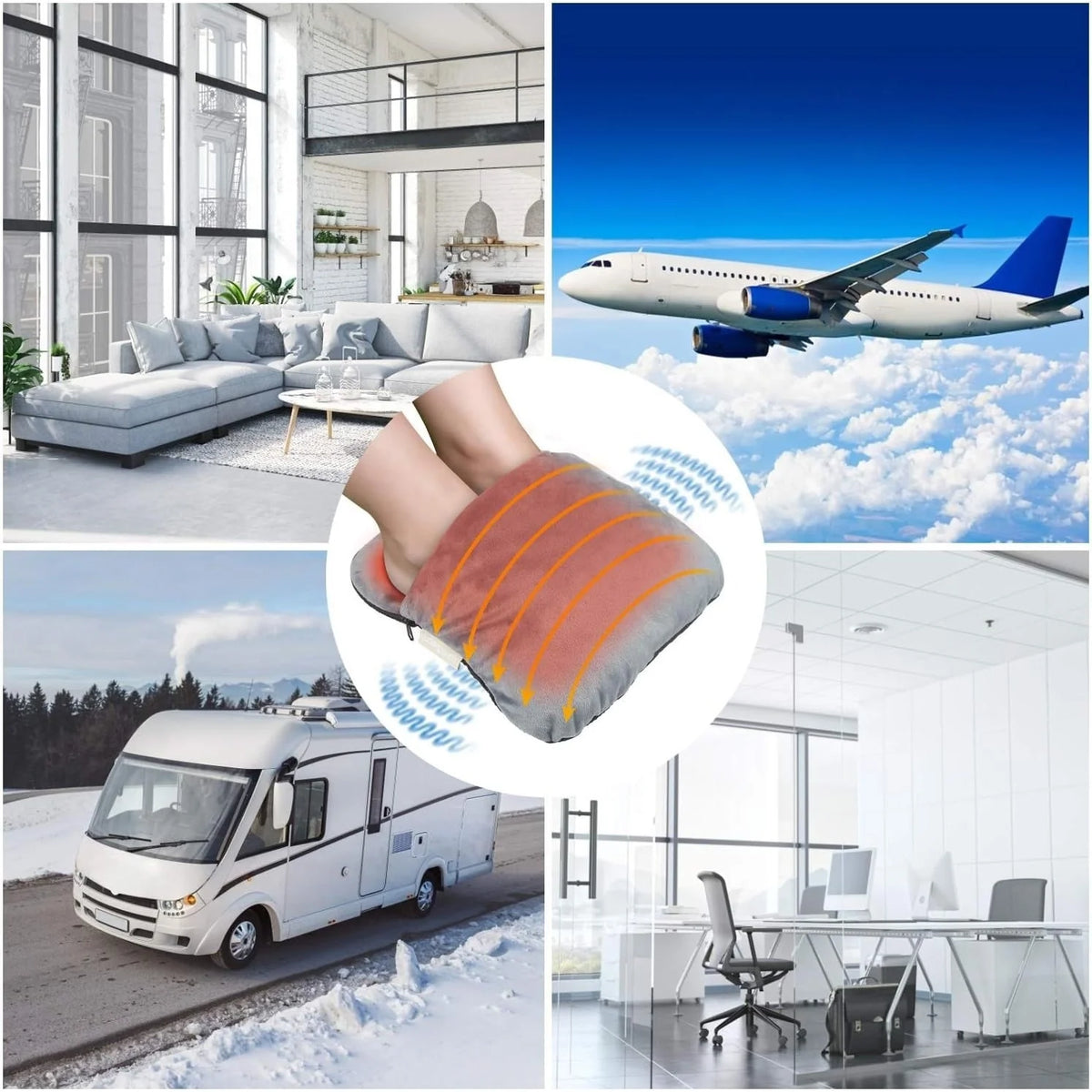 Foot Massager Shiatsu Vibration & Heat USB Powered