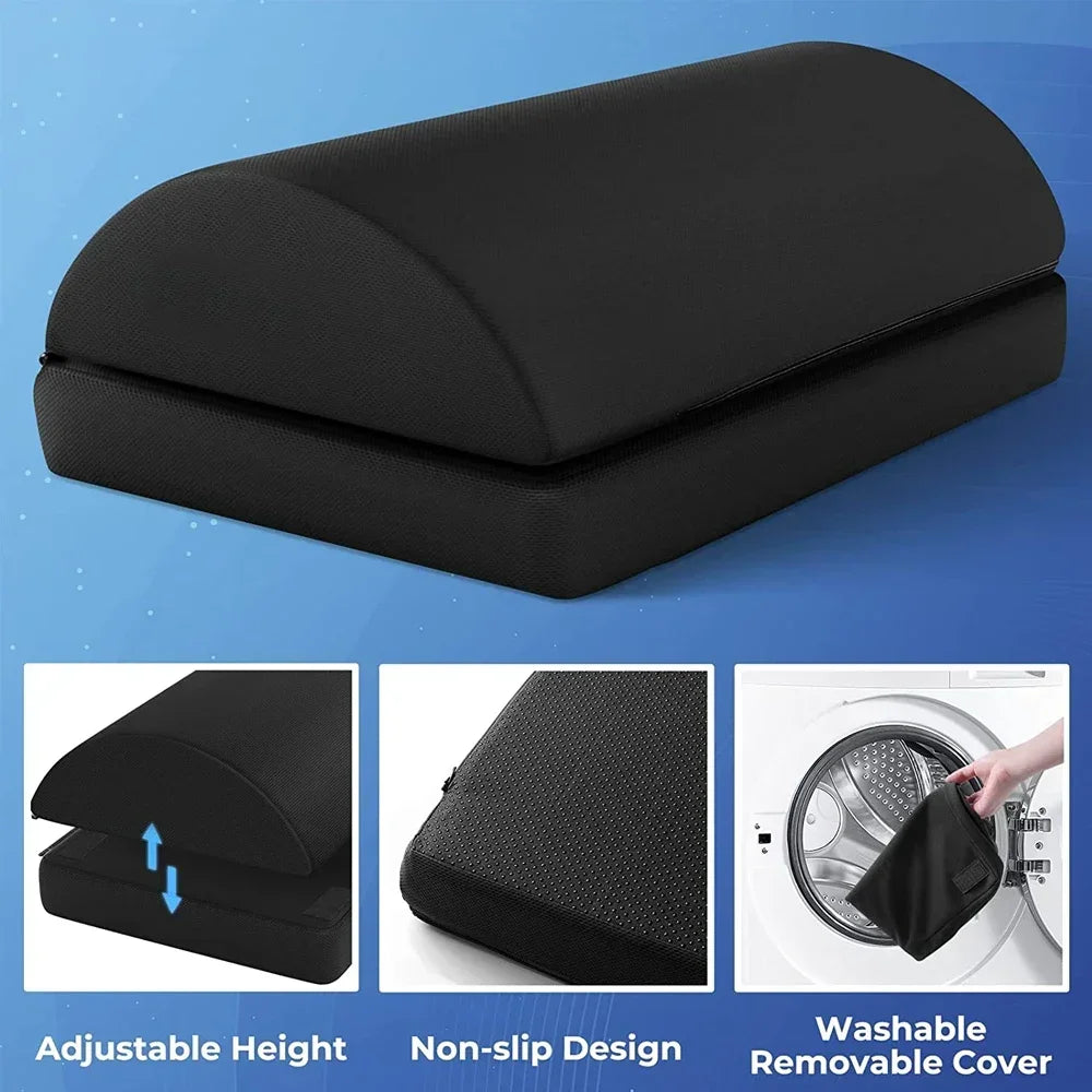 Foot Rest Memory Foam Two Heights Non-Slip Base