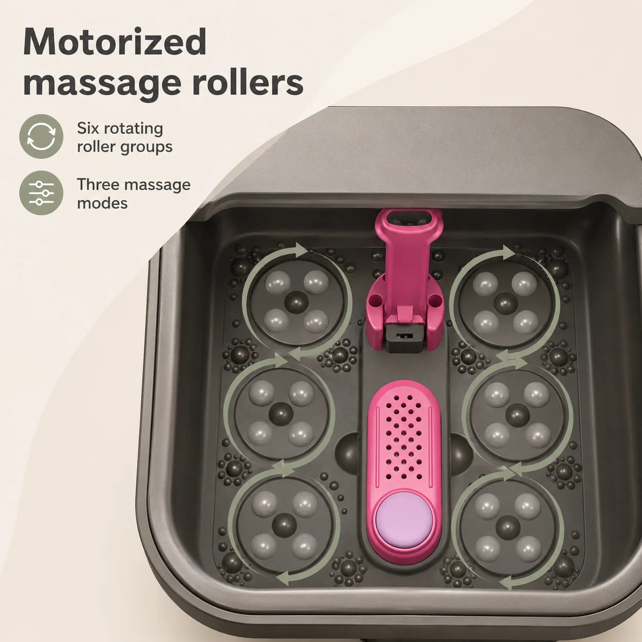 Foot Spa Collapsible Heated Bubble & Roller Massage