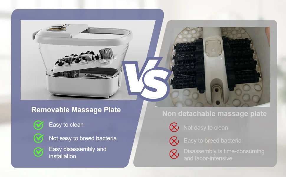 Foot Spa Foldable Heated Bubble & Roller Massage