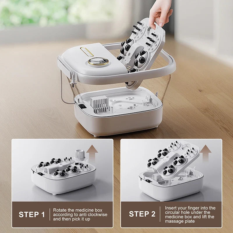 Foot Spa Foldable Heated Bubble & Roller Massage