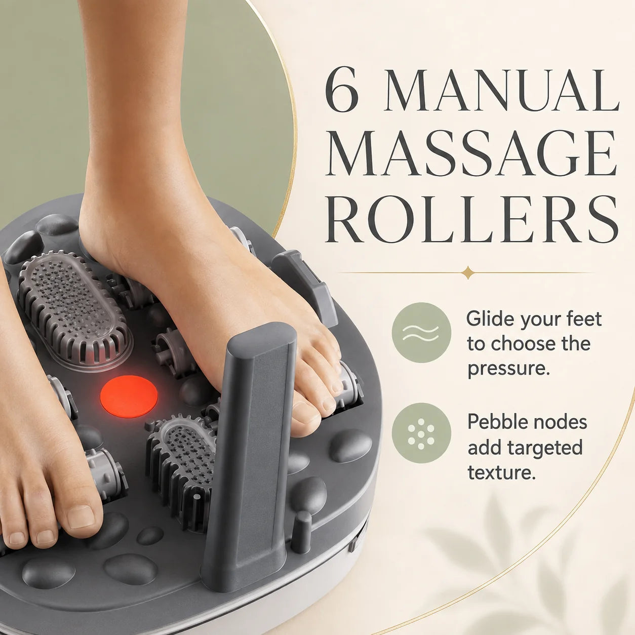 Foot Spa Foldable Heated Six Rollers