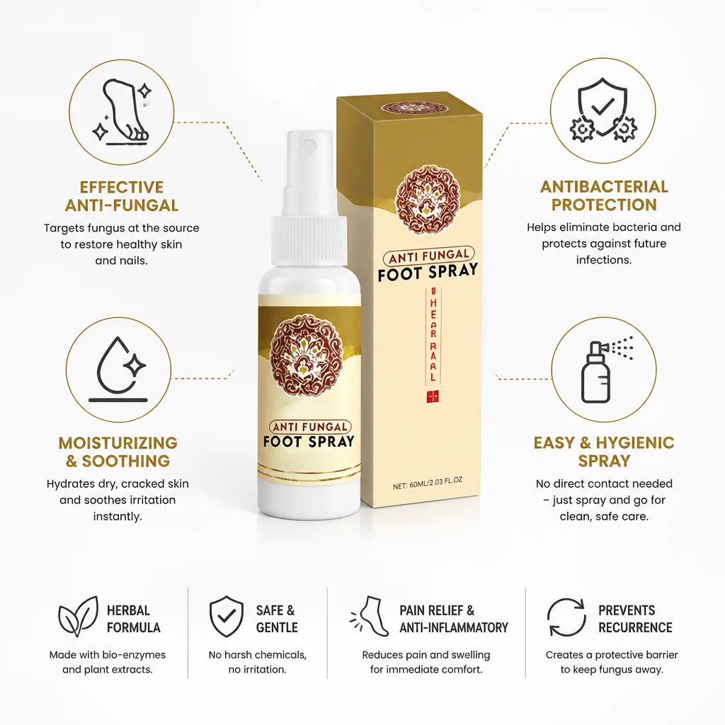 Foot & Toenail Spray Herbal Antifungal Moisturizing