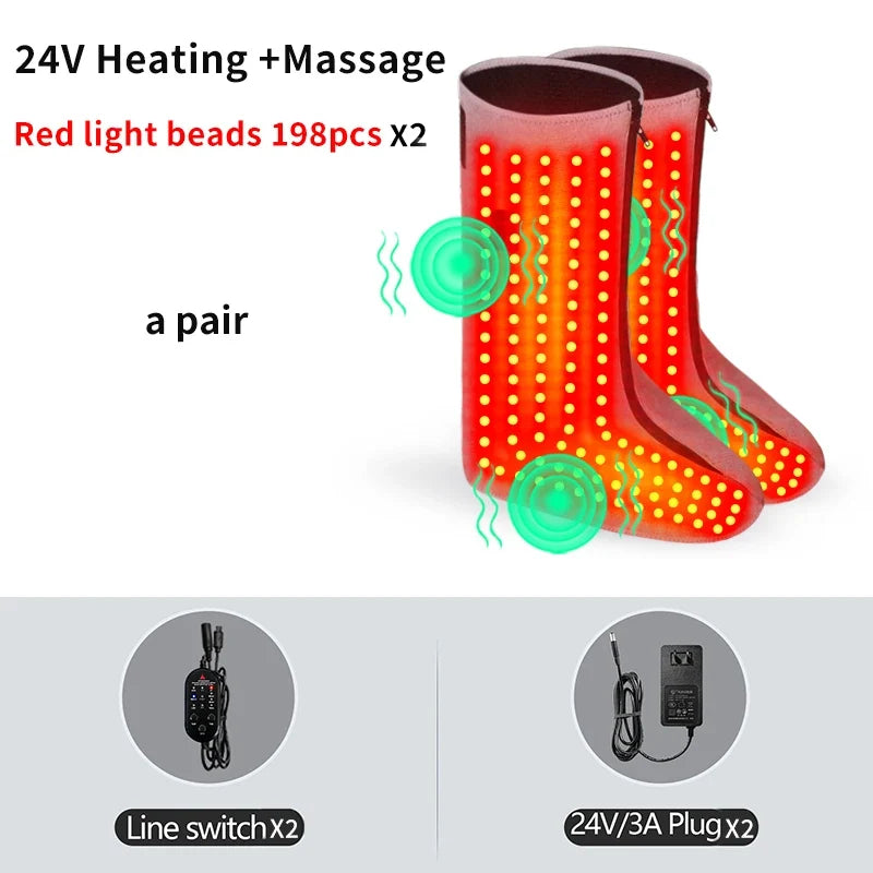 Foot Wrap Red Light Therapy & Vibration 3 Heat Levels