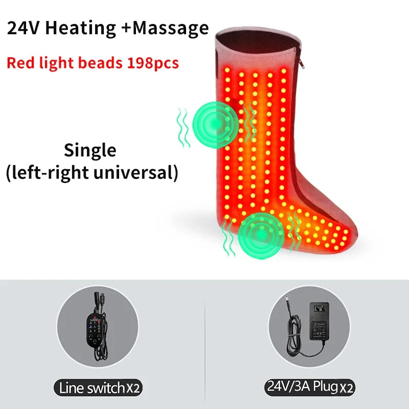 Foot Wrap Red Light Therapy & Vibration 3 Heat Levels