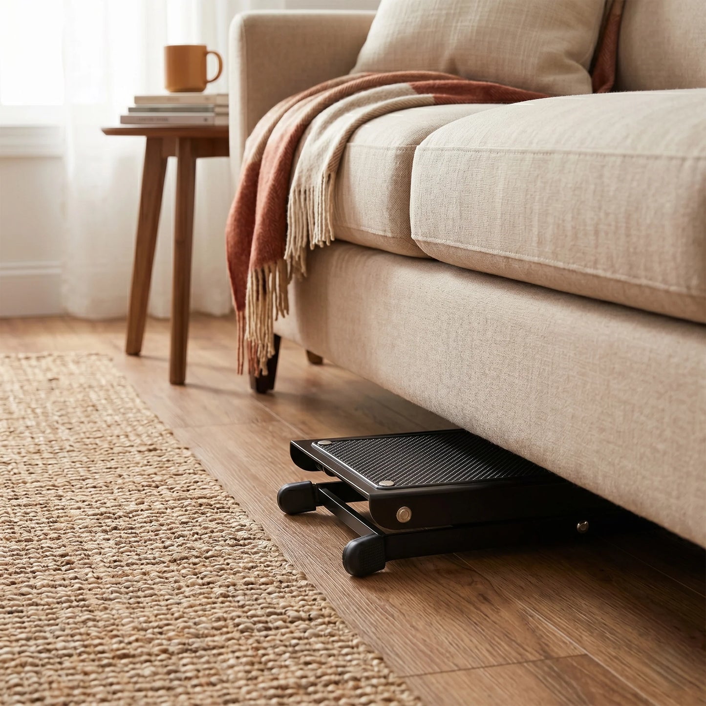 Footrest Platform Height-Adjustable Slip-Resistant Base