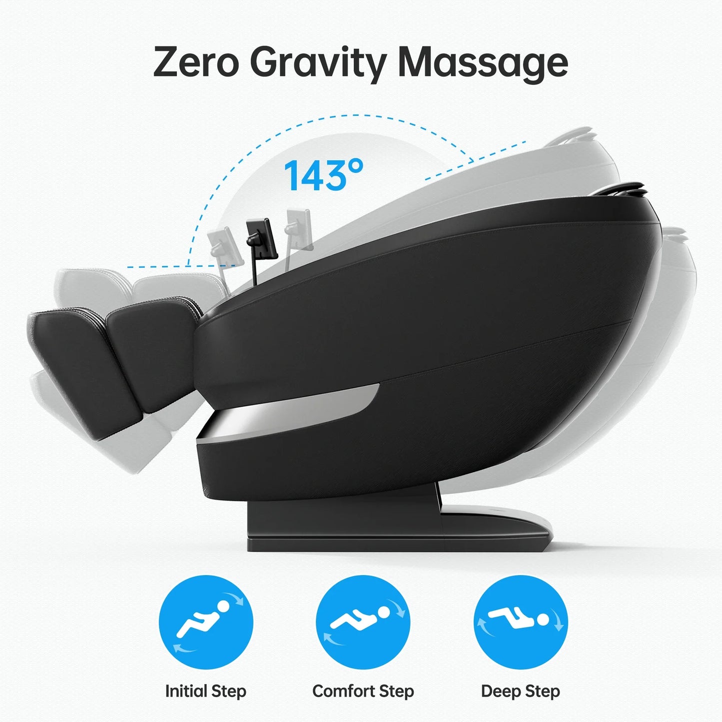 Full-Body Massage Chair 18 Bionic Rollers & Heat Therapy