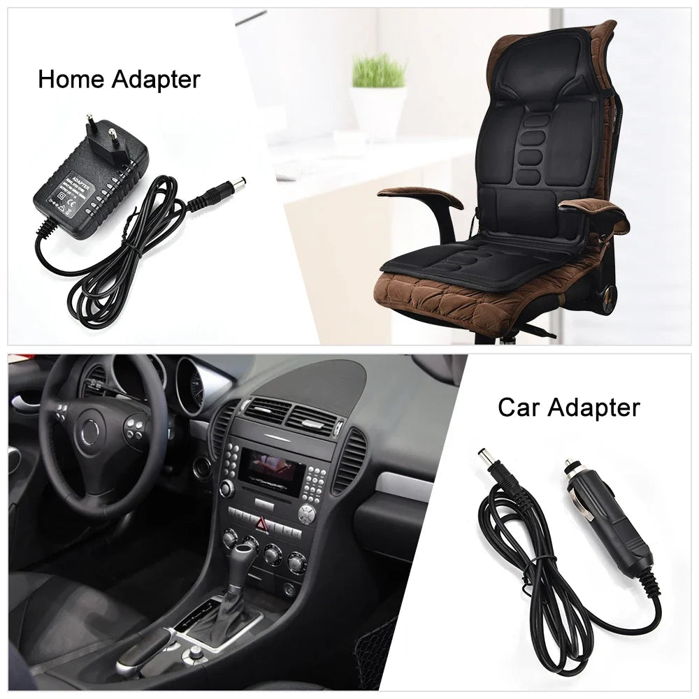 Full-Body Massage Cushion 7-Motor Vibration & 3 Heat Zones